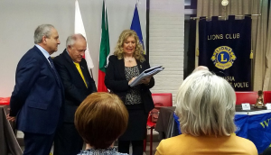 La presidente del Club, Stefania Casieri, presenta i nuovi soci Francesco Sapia e Vincenzo Mennella
