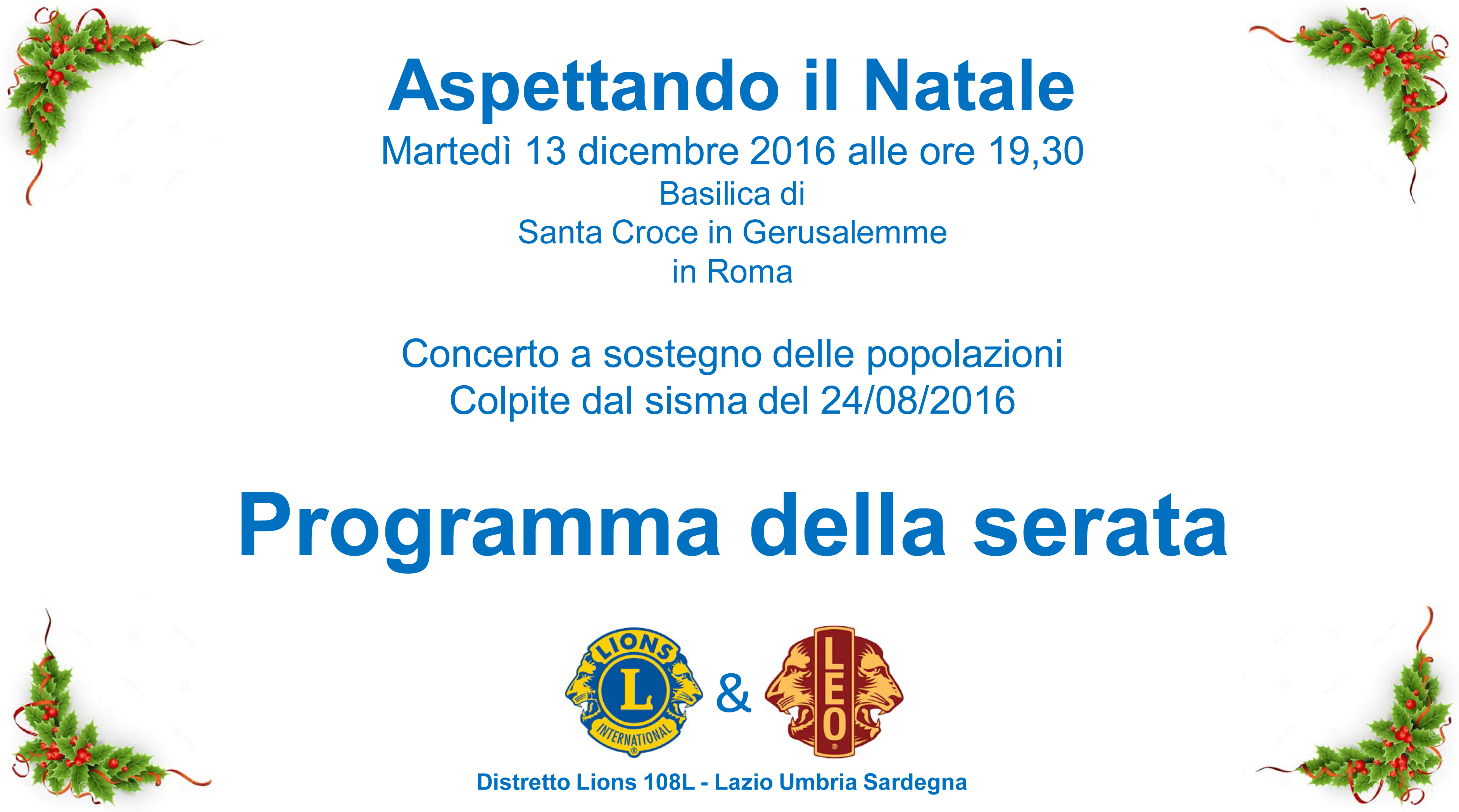 Programma del Concerto di Natale 02