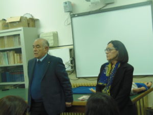 Dirigente Scolastica con Presidente del Club Cagliari Host